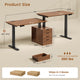 SEDETA 94 Inch Electric Height Adjustable Standing Desk Two Person Long Computer Office Desk with 4 Drawers Cable Management 2 Power Outlets CPU Stand