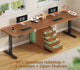 SEDETA 94 Inch Electric Height Adjustable Standing Desk Two Person Long Computer Office Desk with 4 Drawers Cable Management 2 Power Outlets CPU Stand