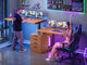 SEDETA 94 Inch Electric Height Adjustable Standing Desk Two Person Long Computer Office Desk with 4 Drawers Cable Management 2 Power Outlets CPU Stand