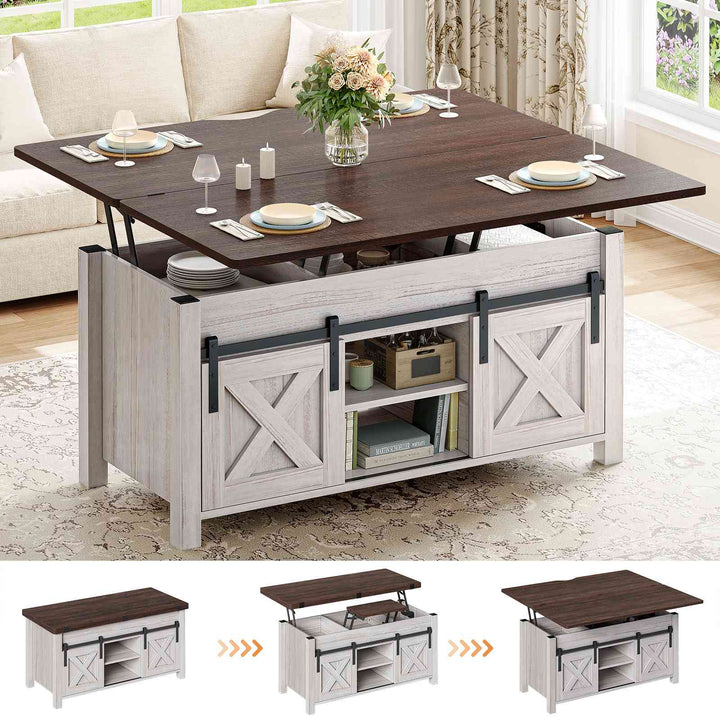 SEDETA 40 Inch Lift Top Coffee Table 4 in 1 Multi-Function Convertible Coffee Tables