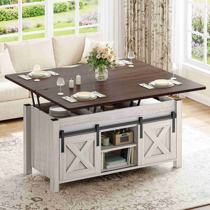 SEDETA 40 Inch Lift Top Coffee Table 4 in 1 Multi-Function Convertible Coffee Tables