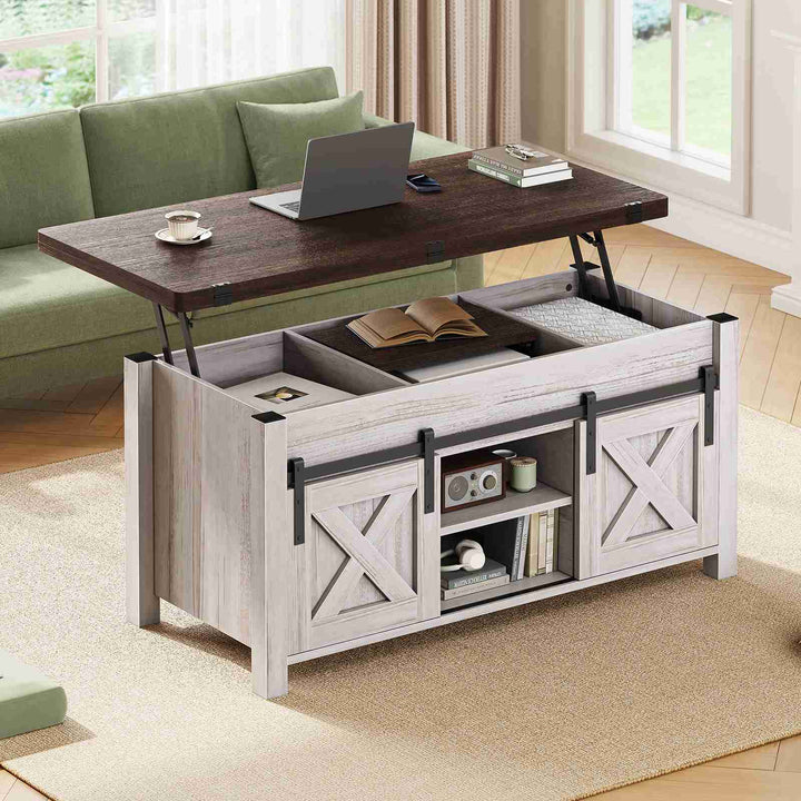 SEDETA 40 Inch Lift Top Coffee Table 4 in 1 Multi-Function Convertible Coffee Tables