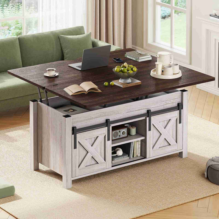 SEDETA 40 Inch Lift Top Coffee Table 4 in 1 Multi-Function Convertible Coffee Tables
