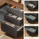 SEDETA | 59 Inch Farmhouse Corner Wood Office Desk L Shaped Computer Desk with 3 Drawers 5-Tier Bookshelf Storage Shelves Power Outlet for Small Space