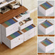 SEDETA 31.5 Inch 5 Drawer File Cabinet with Power Strip Filing Cabinet fits Legal Letter A4 Size File for Home Office with Printer Stand LED Lights and Storage Shelf