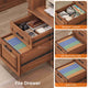 SEDETA  62 Inch Farmhouse Executive Desk Home Office Desk with  3 Drawers and Storage Cabinet Computer Desk with Power Outlet for Home Office