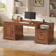 SEDETA  62 Inch Farmhouse Executive Desk Home Office Desk with  3 Drawers and Storage Cabinet Computer Desk with Power Outlet for Home Office