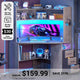 SEDETA® 31.5 Inch Corner Gaming Desk with 3 Drawers LED Lights Corner Desk for Small Space Corner Desk with Hutch Corner Computer Desk with Storage Shelves Power Strip for Home Office