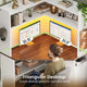 SEDETA® 31.5 Inch Corner Gaming Desk with 3 Drawers LED Lights Corner Desk for Small Space Corner Desk with Hutch Corner Computer Desk with Storage Shelves Power Strip for Home Office