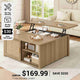 SEDETA® 31.5 Inch Lift Top Coffee Table Farmhouse Square Coffee Table with Storage