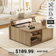 SEDETA 31.5 Inch Lift Top Square Coffee Table with Storage for Living Room