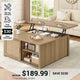 SEDETA 31.5 Inch Lift Top Square Coffee Table with Storage for Living Room