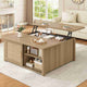 SEDETA | 31.5 Inch Lift Top Square Coffee Table Farmhouse with Storage for Living Room
