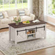 SEDETA 39.3 Inch Lift Top Coffee Table Farmhouse Lift Tabletop Dining Table Gas Spring Hidden Compartment Open Storage Shelf for Living Room