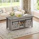 SEDETA 39.3 Inch Lift Top Coffee Table Farmhouse Lift Tabletop Dining Table Gas Spring Hidden Compartment Open Storage Shelf for Living Room