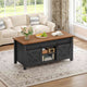 SEDETA 39.3 Inch Lift Top Coffee Table Farmhouse Lift Tabletop Dining Table Gas Spring Hidden Compartment Open Storage Shelf for Living Room
