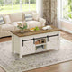 SEDETA 39.3 Inch Lift Top Coffee Table Farmhouse Lift Tabletop Dining Table Gas Spring Hidden Compartment Open Storage Shelf for Living Room