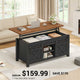 SEDETA® 39.3 Inch Lift Top Coffee Table with Hidden Compartment Farmhouse Lift Tabletop with Open Storage Shelf Dining Table with Gas Spring for Living Room