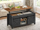 SEDETA 39.3 Inch Lift Top Coffee Table Farmhouse Lift Tabletop Dining Table Gas Spring Hidden Compartment Open Storage Shelf for Living Room