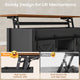 SEDETA 39.3 Inch Lift Top Coffee Table Farmhouse Lift Tabletop Dining Table Gas Spring Hidden Compartment Open Storage Shelf for Living Room