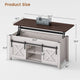 SEDETA 39.3 Inch Lift Top Coffee Table Farmhouse Lift Tabletop Dining Table Gas Spring Hidden Compartment Open Storage Shelf for Living Room