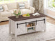SEDETA 39.3 Inch Lift Top Coffee Table Farmhouse Lift Tabletop Dining Table Gas Spring Hidden Compartment Open Storage Shelf for Living Room