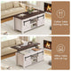 SEDETA 39.3 Inch Lift Top Coffee Table Farmhouse Lift Tabletop Dining Table Gas Spring Hidden Compartment Open Storage Shelf for Living Room