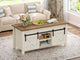 SEDETA 39.3 Inch Lift Top Coffee Table Farmhouse Lift Tabletop Dining Table Gas Spring Hidden Compartment Open Storage Shelf for Living Room