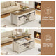 SEDETA 39.3 Inch Lift Top Coffee Table Farmhouse Lift Tabletop Dining Table Gas Spring Hidden Compartment Open Storage Shelf for Living Room