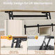 SEDETA 39.3 Inch Lift Top Coffee Table Farmhouse Lift Tabletop Dining Table Gas Spring Hidden Compartment Open Storage Shelf for Living Room