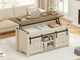 SEDETA 39.3 Inch Lift Top Coffee Table Farmhouse Lift Tabletop Dining Table Gas Spring Hidden Compartment Open Storage Shelf for Living Room