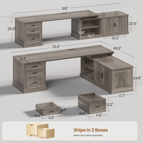 2 person desk