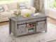 SEDETA 39.3 Inch Lift Top Coffee Table Farmhouse Lift Tabletop Dining Table Gas Spring Hidden Compartment Open Storage Shelf for Living Room