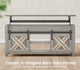 SEDETA 39.3 Inch Lift Top Coffee Table Farmhouse Lift Tabletop Dining Table Gas Spring Hidden Compartment Open Storage Shelf for Living Room