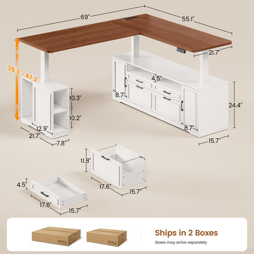 2 person desk