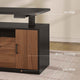 SEDETA® 69 Inch Height Adjustable Office Executive Desk with 4 Drawers L Shaped Electric Standing Desk with Open Storage Shelves Sit Stand Computer Desk with Power Outlet