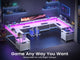 SEDETA | 66 Inch L Shaped Corner LED Gaming Computer Desk with File Drawer