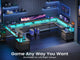 SEDETA | 66 Inch L Shaped Corner LED Gaming Computer Desk with File Drawer