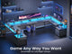 SEDETA | 66 Inch L Shaped Corner LED Gaming Computer Desk with File Drawer
