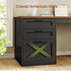 SEDETA® 67 Inch Farmhouse L Shaped Computer Desk with 3 Drawers Home Office Executive Desk with Storage Shelves and Power Outlets