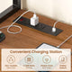 SEDETA 62.2 Inch L Shaped Gaming Desk with Hutch Convertible 97.6 Inch Two Person Office Desk with Drawers and Bookshelf Corner Computer Desk with Power Outlet LED Lights Pegboard