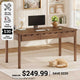 SEDETA 47 Inch Solid Pine Wood Computer Desk Executive Home Office Desk with 3 Wood Drawers for Work Study Writing Bedroom Makeup Vanity Desk