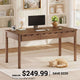 SEDETA 47 Inch Solid Pine Wood Computer Desk Executive Home Office Desk with 3 Wood Drawers for Work Study Writing Bedroom Makeup Vanity Desk