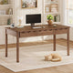 SEDETA 47 Inch Solid Pine Wood Computer Desk Executive Home Office Desk with 3 Wood Drawers for Work Study Writing Bedroom Makeup Vanity Desk