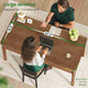 SEDETA 47 Inch Solid Pine Wood Computer Desk Executive Home Office Desk with 3 Wood Drawers for Work Study Writing Bedroom Makeup Vanity Desk