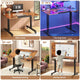 SEDETA® 31.5 Inch Foldable Electric Height Adjustable Desk 180° Tiltable Mobile Rising Computer Desk with Wheels for Drawing Writing Gaming