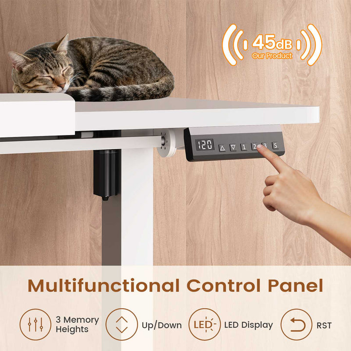 SEDETA® 47 Inch Foldable Height Adjustable Desk with Wheels Electric Standing Desk 180° Tiltable Mobile Rising Computer Desk  for Drawing Writing Gaming