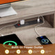 SEDETA 63 Inch Farmhouse Office Desk with 5 Drawers Executive Computer Desk with LED Lights Monitor Stand Wood Home Office Desk with 2 Printer Stand Power Outlet