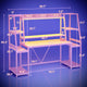 SEDETA 65.7 Inch Gaming Desk Large PC Gamer Desk Workstation with LED Lights