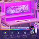 SEDETA 65.7 Inch Gaming Desk Large PC Gamer Desk Workstation with LED Lights